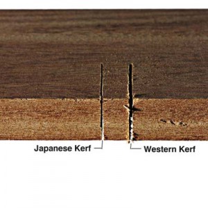 Kerf with japanese pull style saw