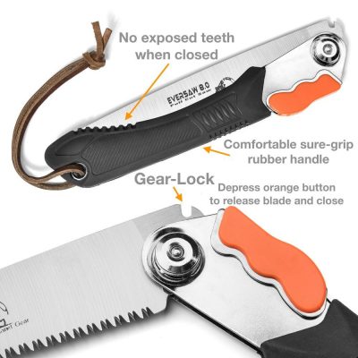 EverSaw 8.0 - rubber handle, gear lock
